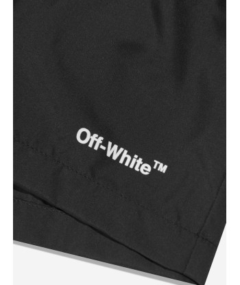 Off-White Boys Logo Industrial Swim Shorts in Black Faites des économies