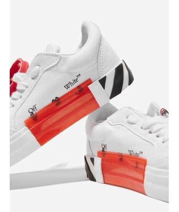 Off-White Boys Vulcanized Lace Up Trainers in White store