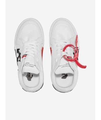 Off-White Boys Vulcanized Lace Up Trainers in White store