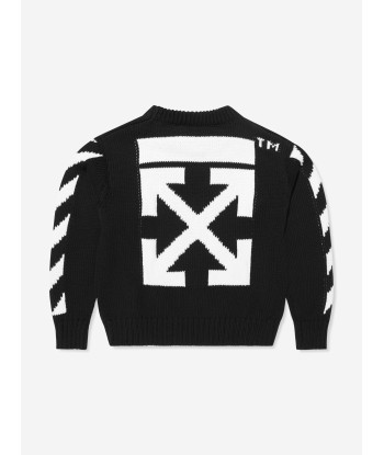 Off-White Boys Rubber Arrow Knit Sweatshirt in Black pour bénéficier 