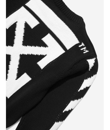 Off-White Boys Rubber Arrow Knit Sweatshirt in Black pour bénéficier 