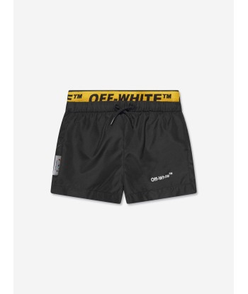 Off-White Baby Boys Logo Industrial Swim Shorts in Black des créatures d'habitude