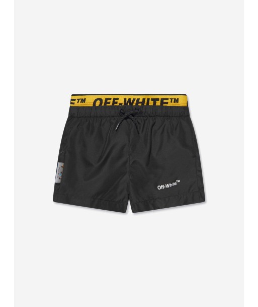 Off-White Baby Boys Logo Industrial Swim Shorts in Black des créatures d'habitude