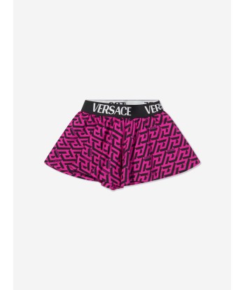 Versace Girls Logo Print Flared Shorts Les magasins à Paris