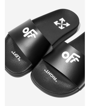 Off-White Boys Logo Sliders in Black acheter en ligne