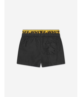 Off-White Baby Boys Logo Industrial Swim Shorts in Black des créatures d'habitude