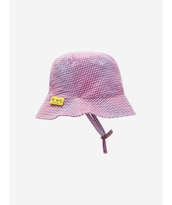 Off-White Girls Helvetica Seer Bucket Hat in Lilac la livraison gratuite