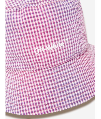 Off-White Girls Helvetica Seer Bucket Hat in Lilac la livraison gratuite