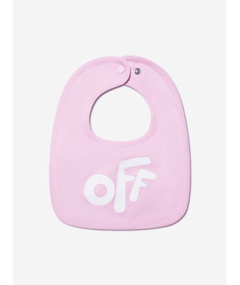 Off-White Baby Girls Bodysuit And Bib Set in Pink destockage