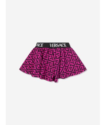 Versace Girls Logo Print Flared Shorts Les magasins à Paris