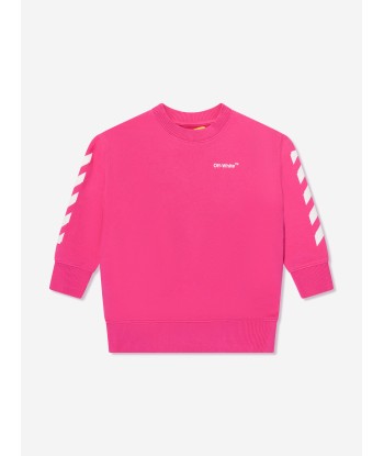 Off-White Girls Rubber Arrow Sweatshirt in Pink la chaussure