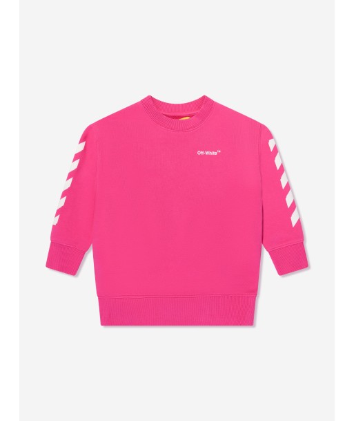 Off-White Girls Rubber Arrow Sweatshirt in Pink la chaussure