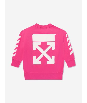 Off-White Girls Rubber Arrow Sweatshirt in Pink la chaussure