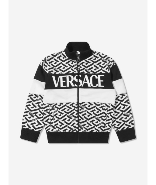 Versace Boys La Greca Logo Zip Up Sweatshirt votre restaurant rapide dans 