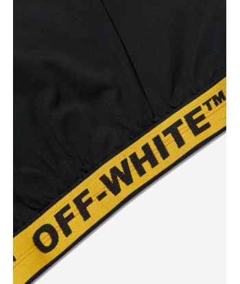 Off-White Girls Logo Industrial Cropped T-Shirt in Black en stock