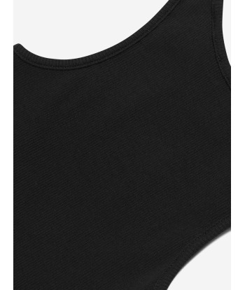 Off-White Girls Off Stamp Ribbed Rowing Top in Black le des métaux précieux