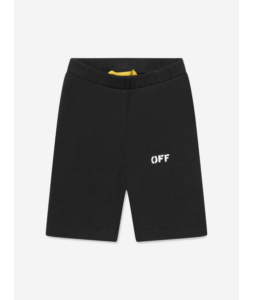 Off-White Girls Off Stamp Shorts in Black offre 