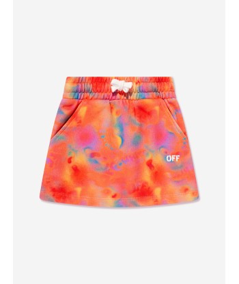 Off-White Girls Abstract AOP Sweat Skirt in Multicolour france