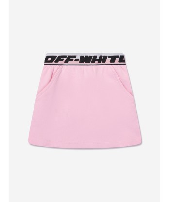 Off-White Girls Logo Industrial Sweat Skirt in Pink est présent 