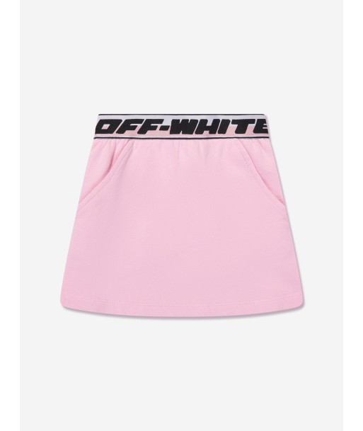 Off-White Girls Logo Industrial Sweat Skirt in Pink est présent 