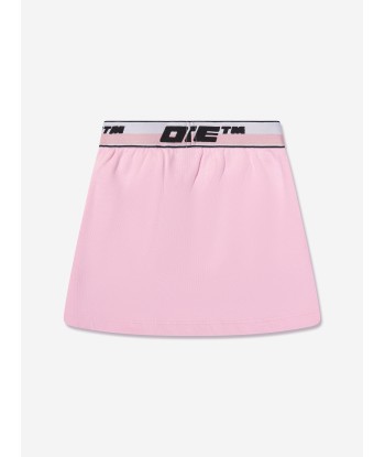 Off-White Girls Logo Industrial Sweat Skirt in Pink est présent 