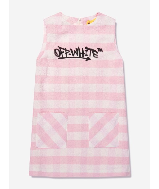 Off-White Girls Off Graffiti Sleeveless Dress in Pink solde