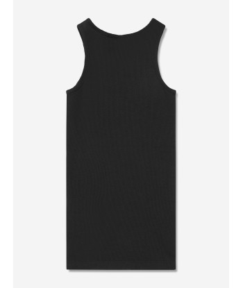 Off-White Girls Off Stamp Ribbed Tank Dress in Black outlet