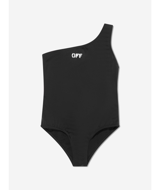 Off-White Girls Off Stamp Swimsuit in Black Voir les baskets