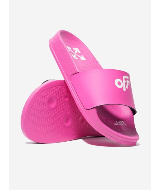 Off-White Girls Logo Sliders in Pink chez Cornerstreet bien 