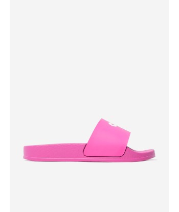 Off-White Girls Logo Sliders in Pink chez Cornerstreet bien 