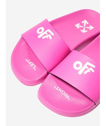 Off-White Girls Logo Sliders in Pink chez Cornerstreet bien 