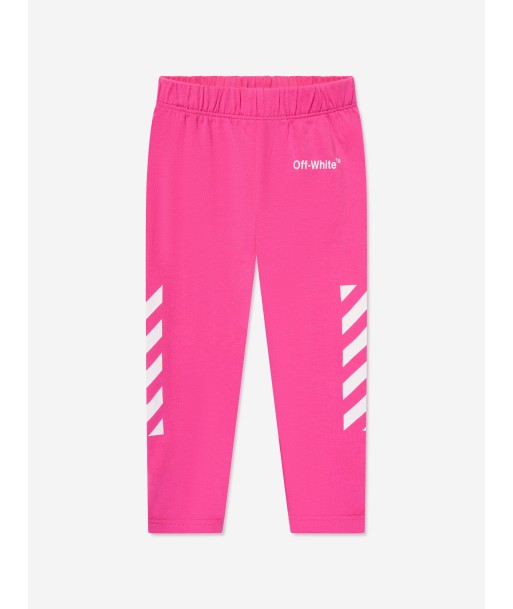 Off-White Baby Girls Helvetica Diag Leggings in Pink 2024