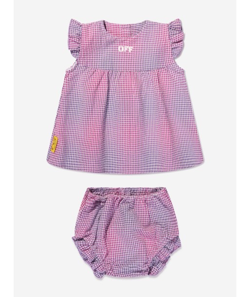 Off-White Baby Girls Off Stamp Dress With Knickers in Lilac en ligne