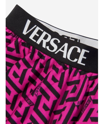 Versace Girls Logo Print Flared Shorts Les magasins à Paris