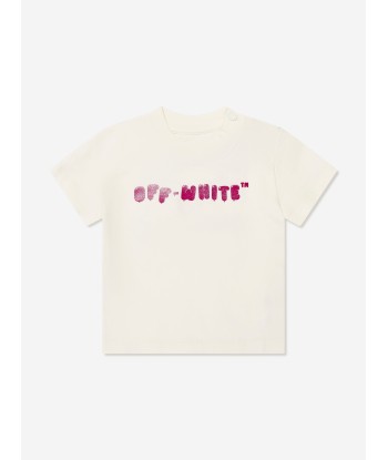 Off-White Baby Girls Balloons T-Shirt in Ivory de technologie