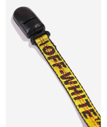 Off-White Baby Girls Logo Industrial Pacifier Strap in Yellow livraison et retour toujours gratuits