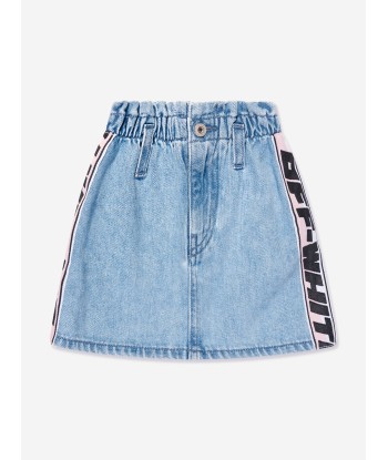 Off-White Girls Logo Band Denim Skirt in Blue votre restaurant rapide dans 