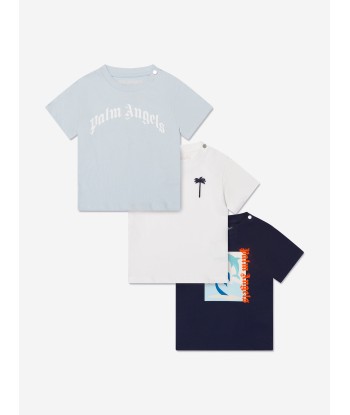 Palm Angels Baby Boys PA 3 Pack T-Shirt Set in Blue vous aussi creer 