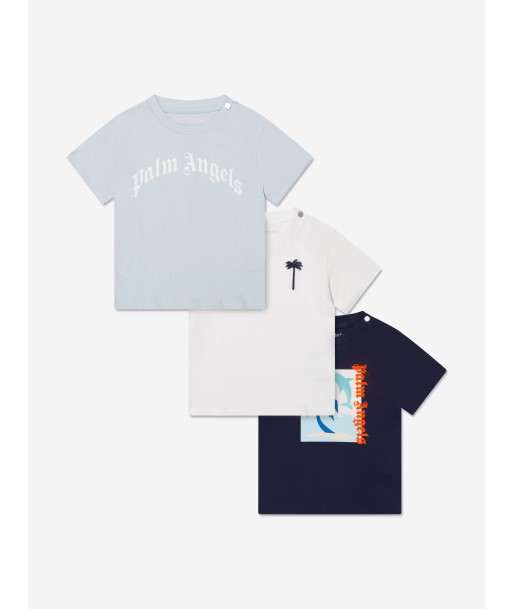 Palm Angels Baby Boys PA 3 Pack T-Shirt Set in Blue vous aussi creer 