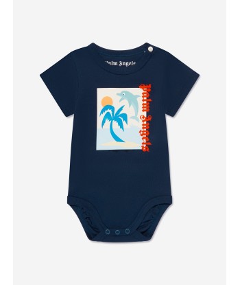 Palm Angels Baby Boys PA 3 Pack Bodysuit Set in Blue la colonne vertébrale