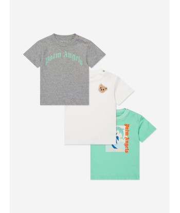 Palm Angels Baby Boys PA 3 Pack T-Shirt Set in Grey sélection de produits