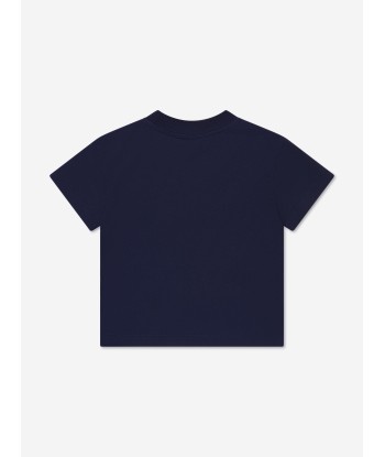 Palm Angels Boys PA Smiley Bear T-Shirt in Navy votre