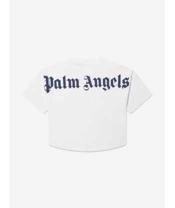 Palm Angels Boys Classic Logo T-Shirt in White france