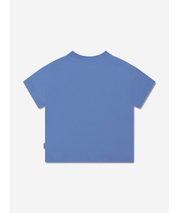 Palm Angels Boys PA Smiley Bear T-Shirt in Blue français