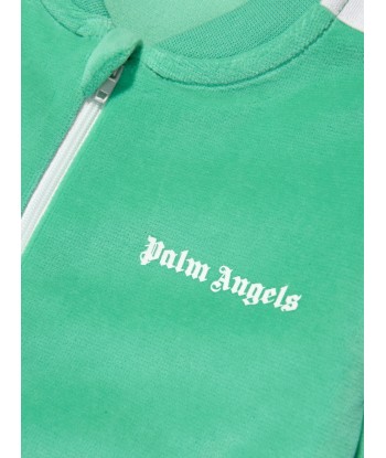 Palm Angels Baby Boys Logo Track Romper in Green Pour