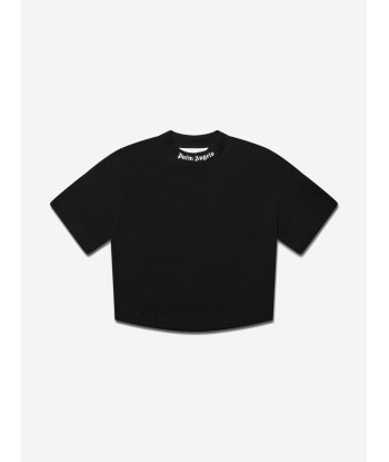 Palm Angels Boys Classic Logo T-Shirt in Black l'évolution des habitudes 