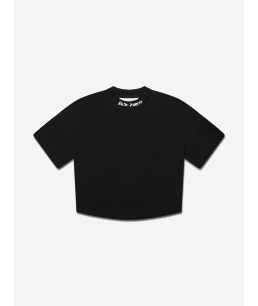 Palm Angels Boys Classic Logo T-Shirt in Black l'évolution des habitudes 