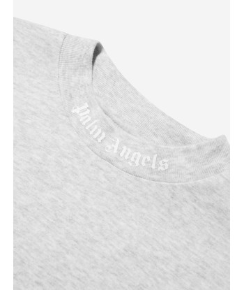 Palm Angels Boys Classic Overlogo T-Shirt in Grey online