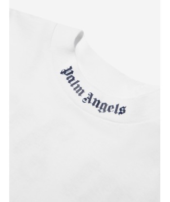 Palm Angels Boys Classic Logo T-Shirt in White france