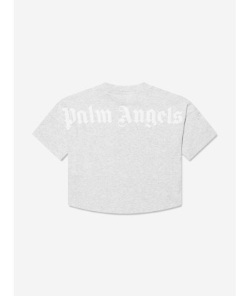 Palm Angels Boys Classic Overlogo T-Shirt in Grey online